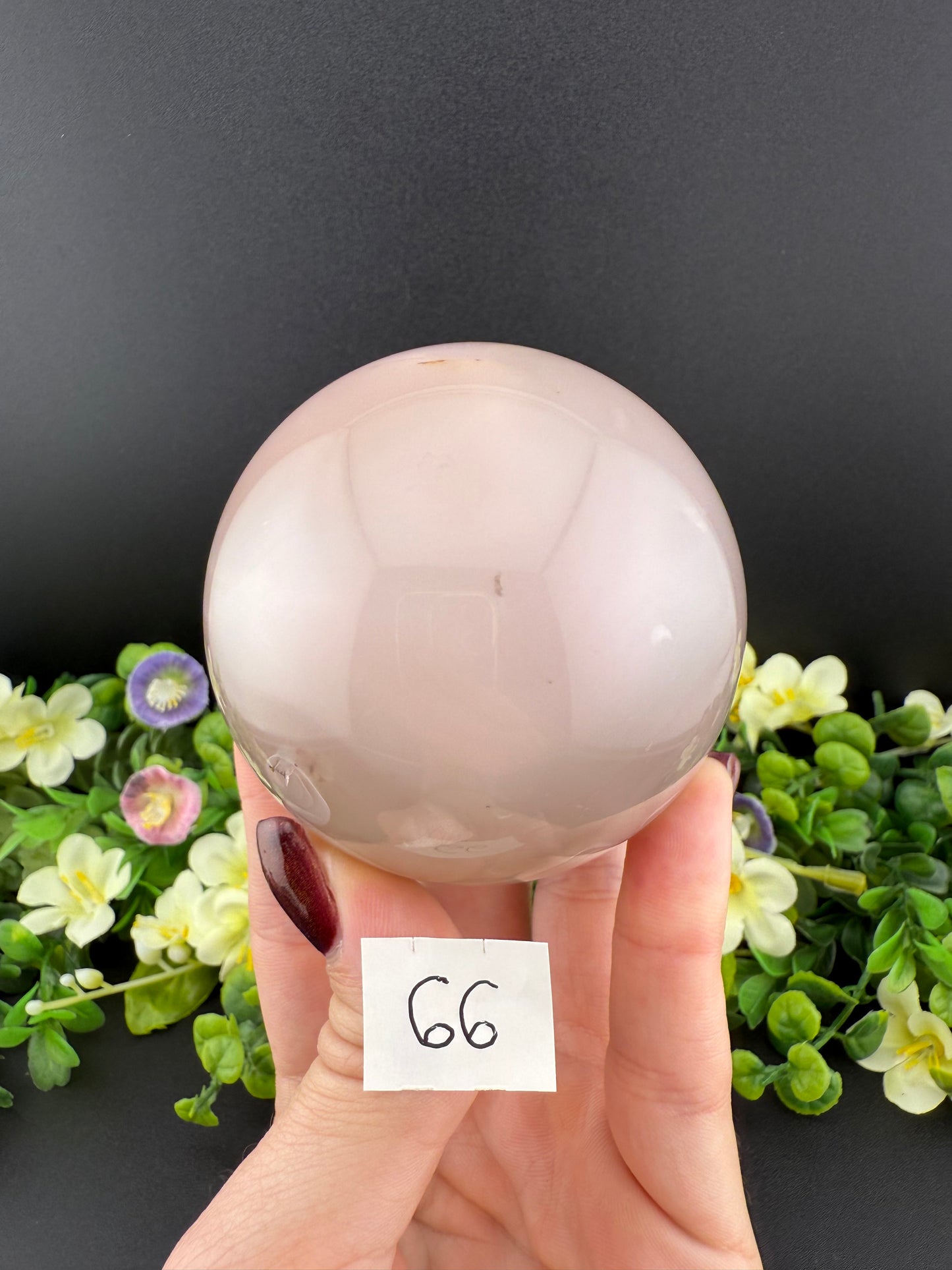 Pink Jelly Agate Spheres