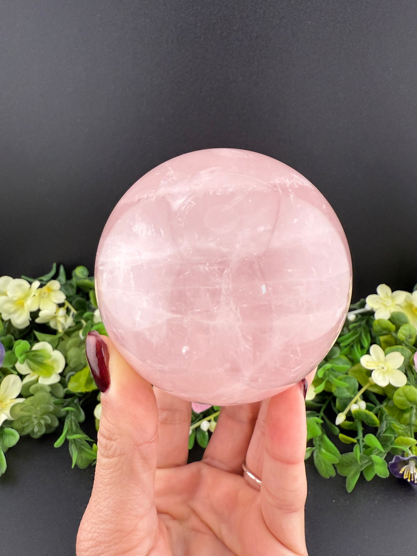 Big Rose Quartz Sphere