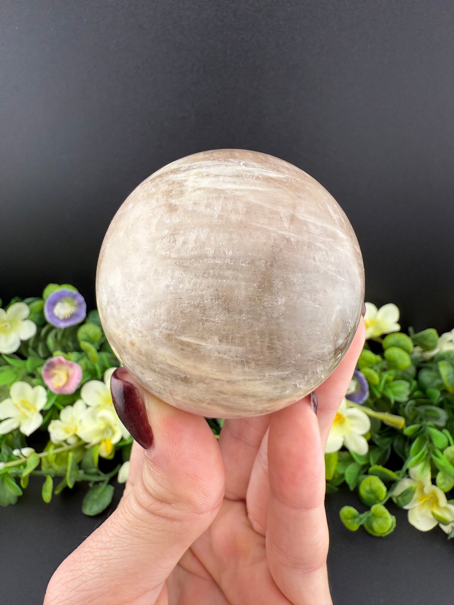 Sunstone in Moonstone Sphere