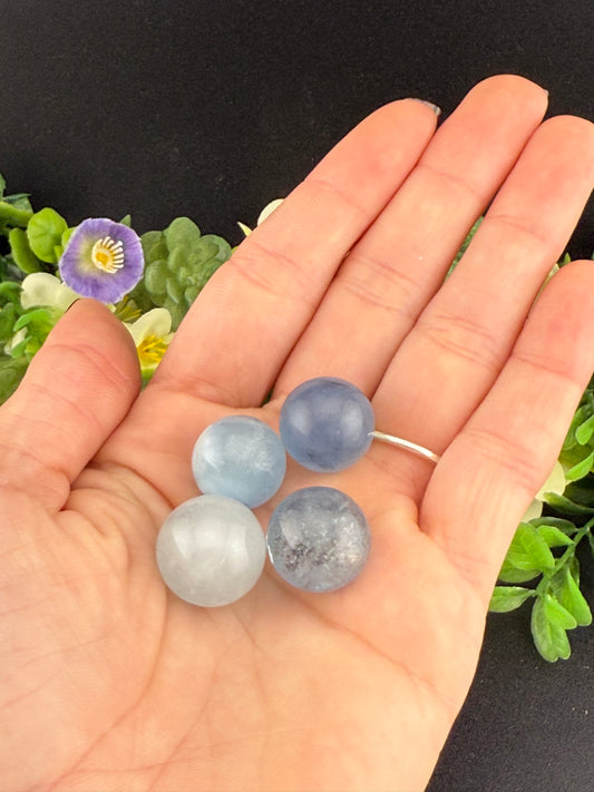 Mini Aquamarine Spheres [Intuitively Chosen]