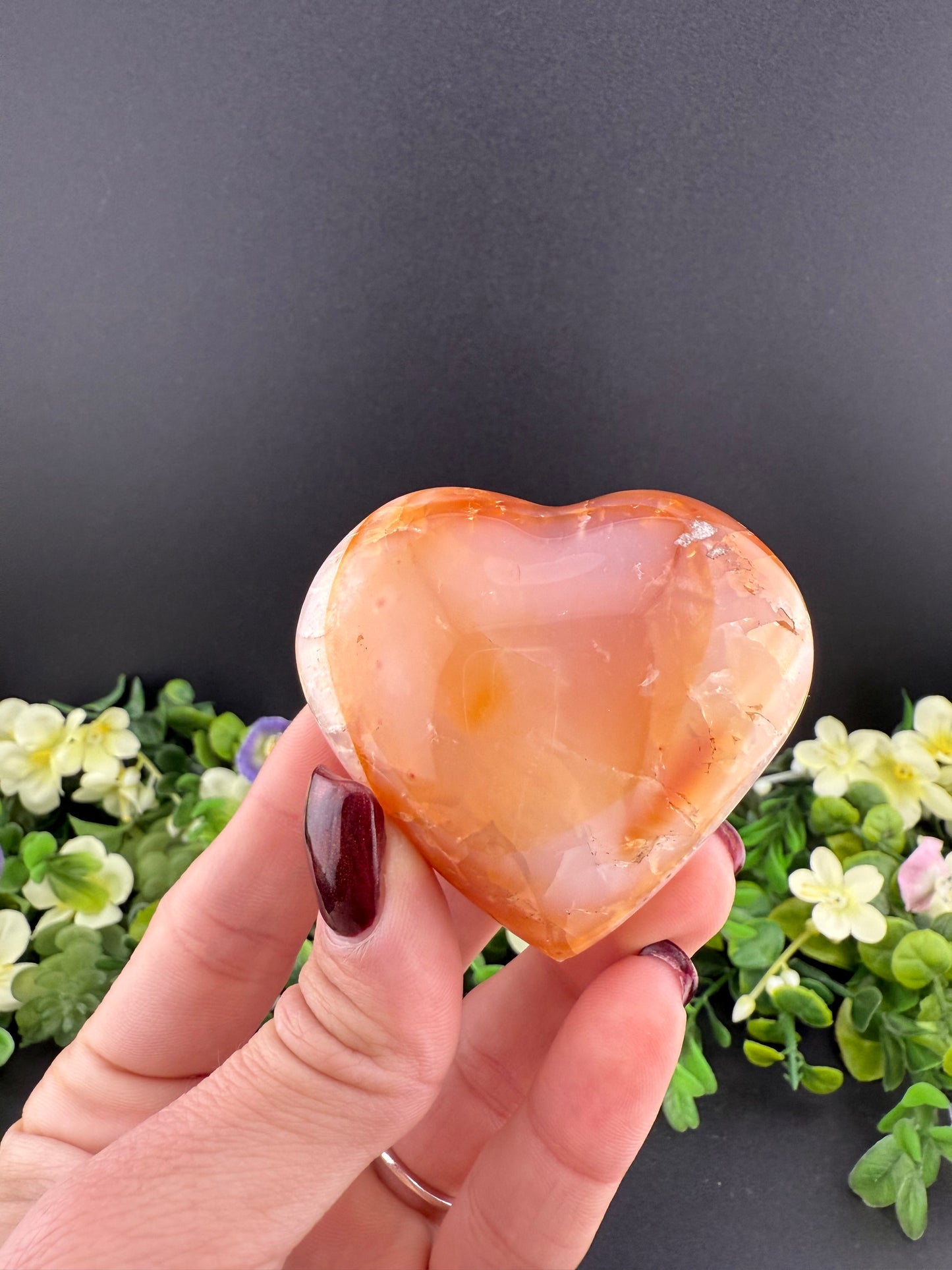 Red Agate Heart