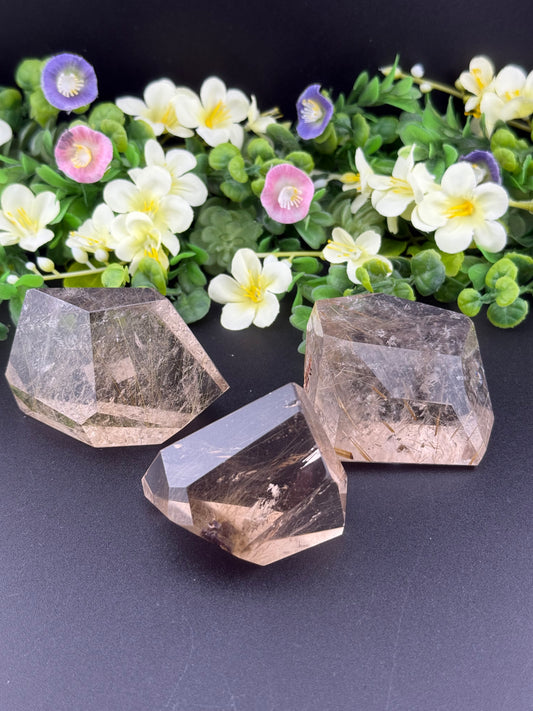 Quartz Freeforms w/ Gold Rutile Inclusions