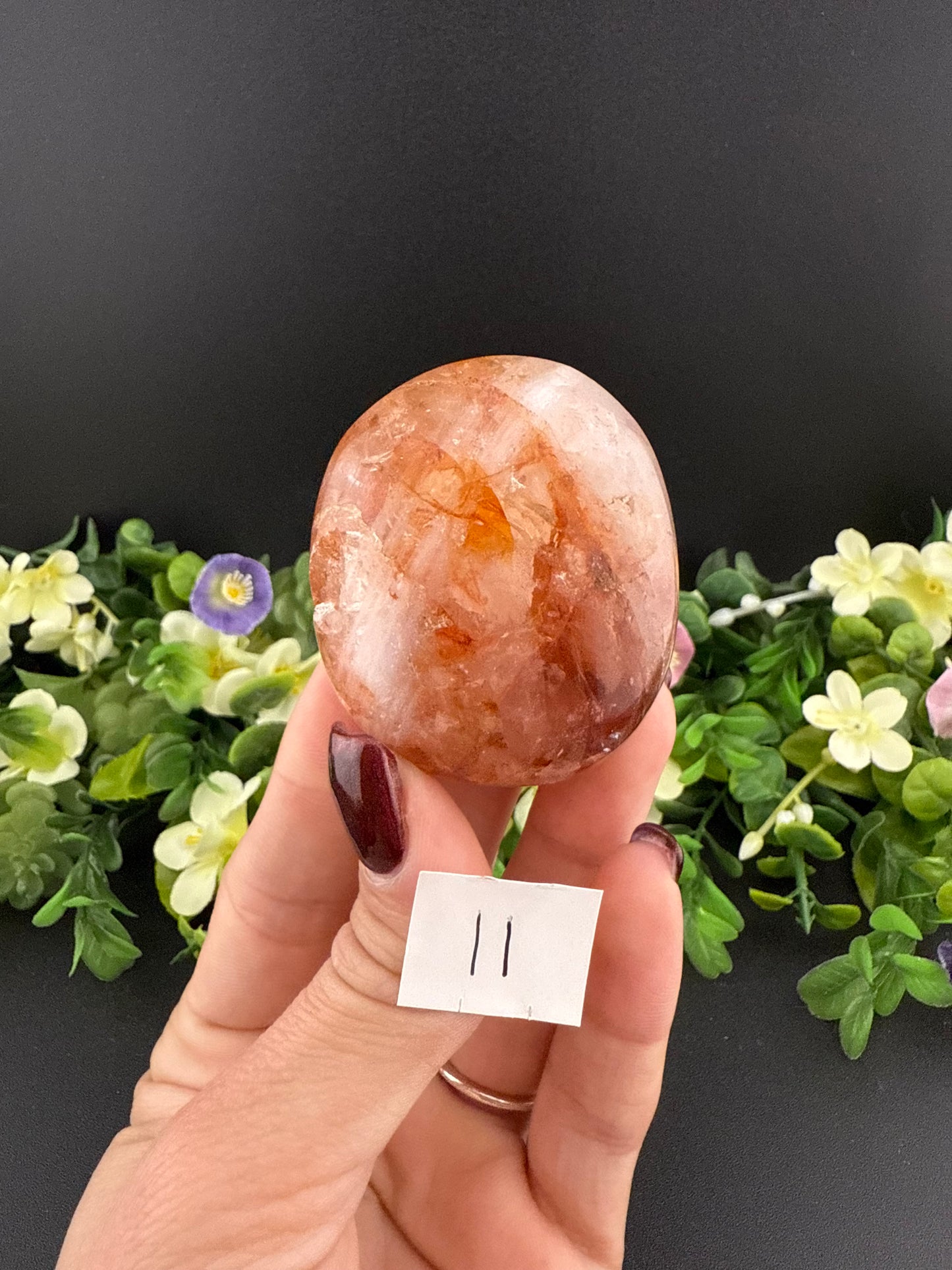 Fire Quartz Palmstone