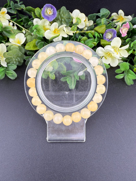 8mm Yellow Calcite Bracelet