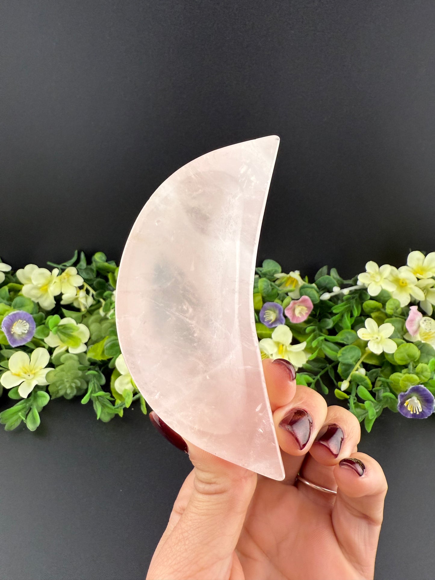 Rose Quartz Moon Bowl
