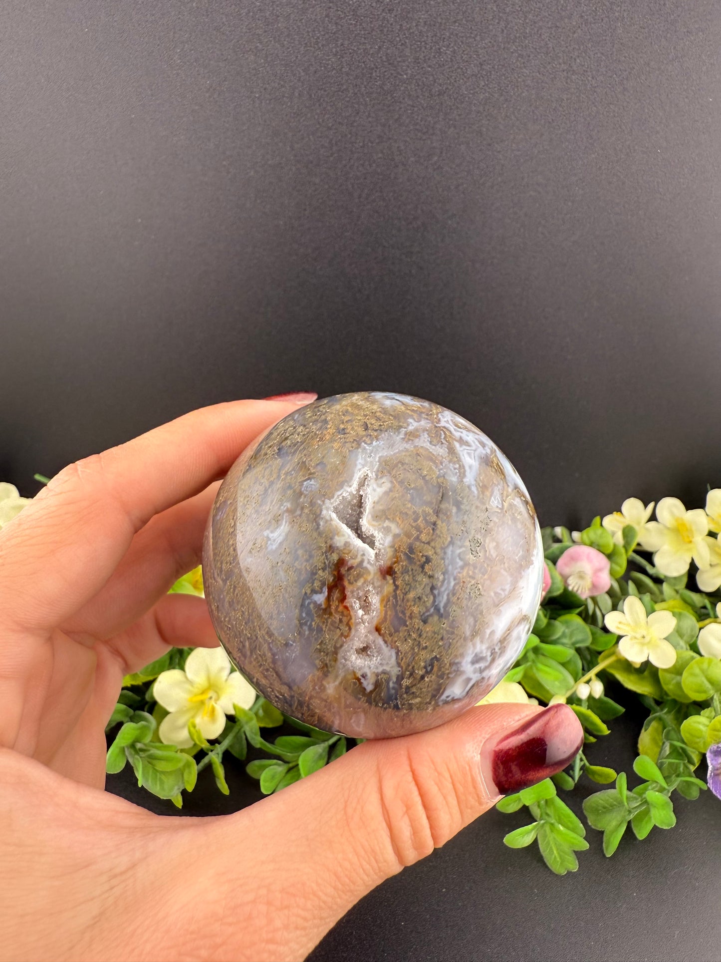 Blue Moss Agate Sphere