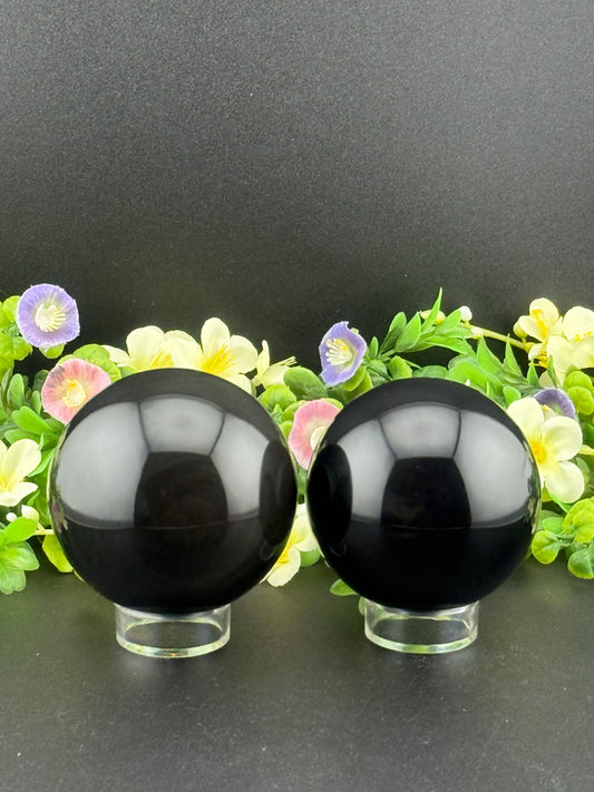 Rainbow Obsidian Spheres