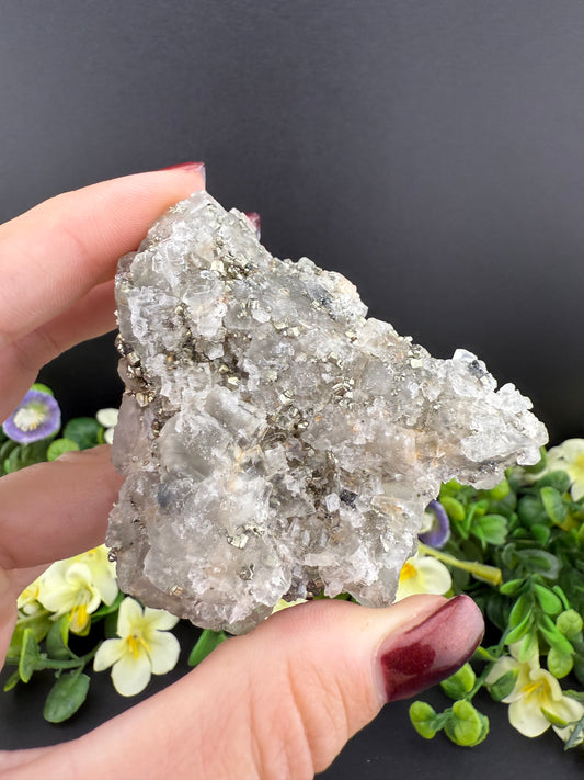 Clear Fluorite w/ Pyrite