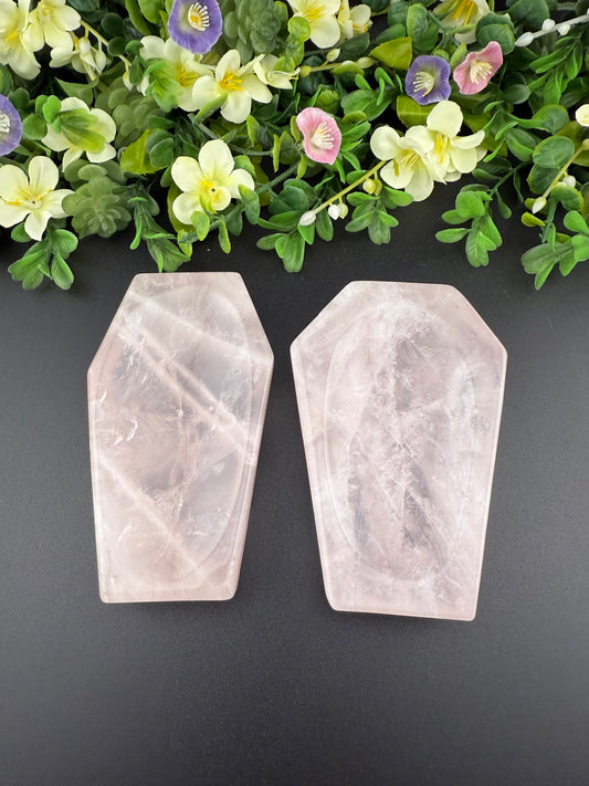 Rose Quartz Coffin Bowls