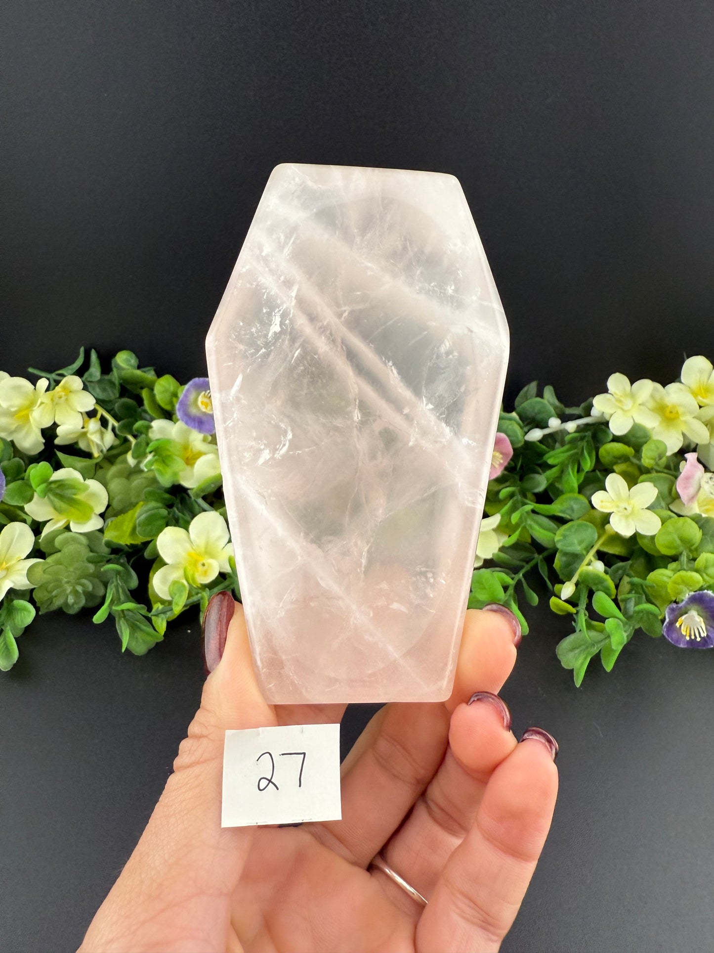 Rose Quartz Coffin Bowls