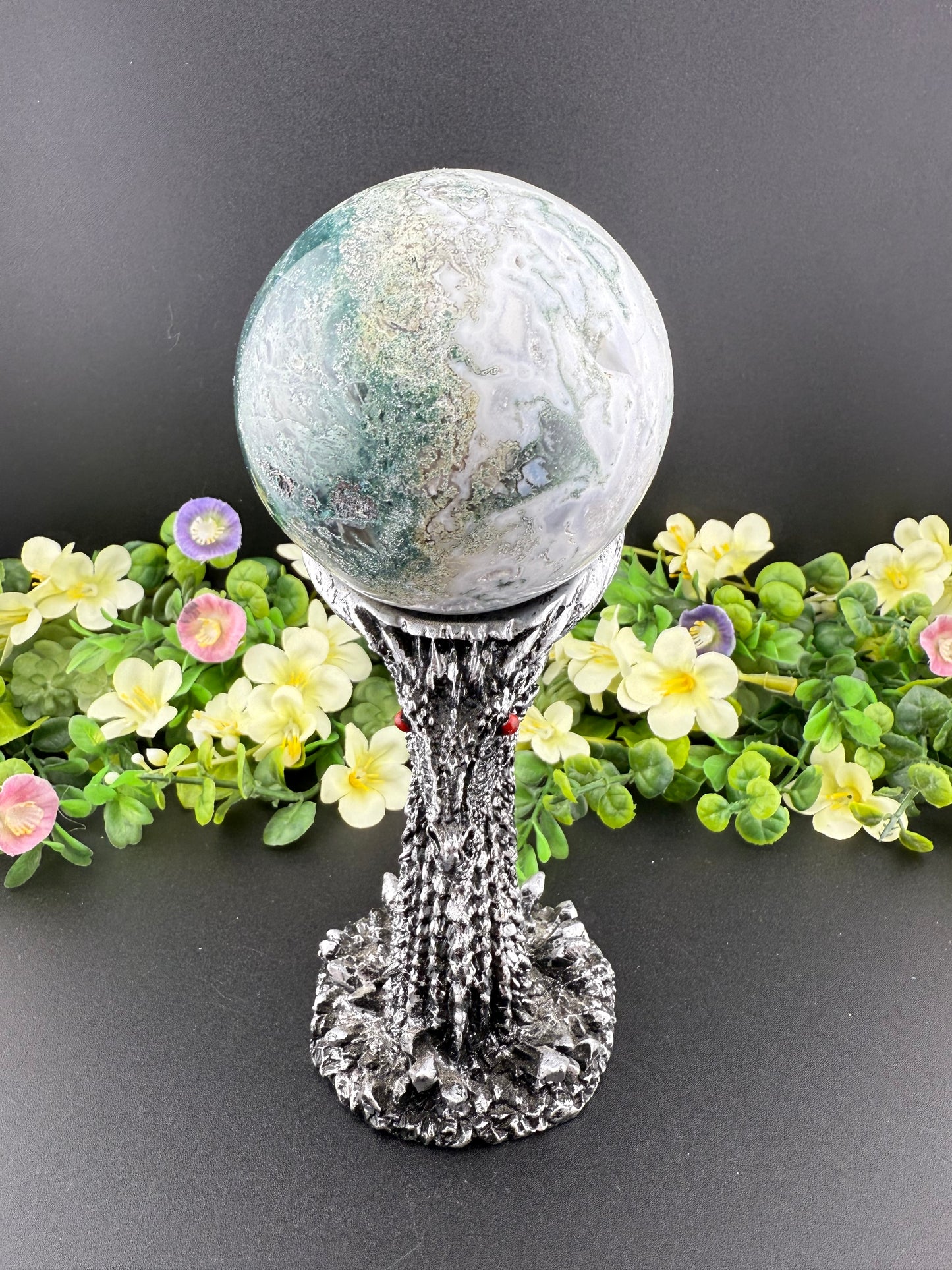 Silver Dragon Sphere Holder
