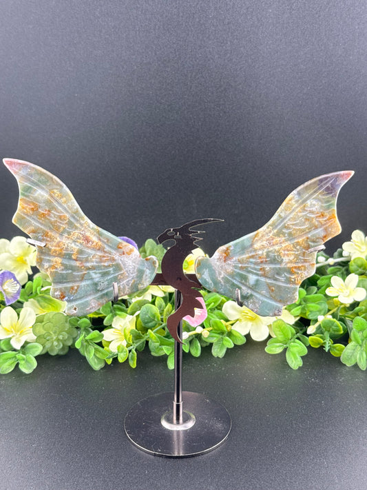 Ocean Jasper Dragon Wings