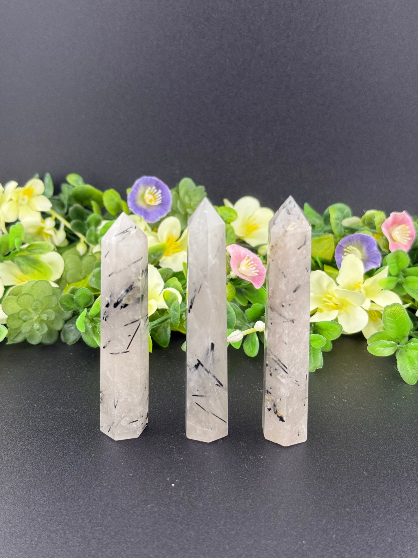 Black Tourmalinated Quartz Towers