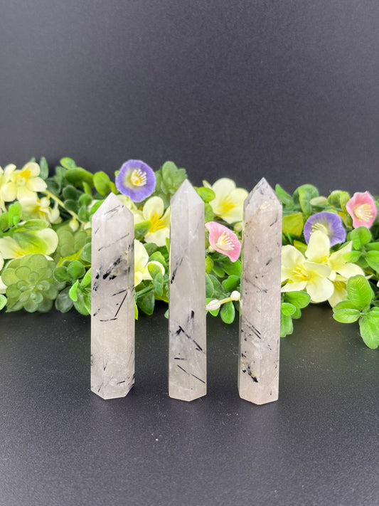 Black Tourmalinated Quartz Towers