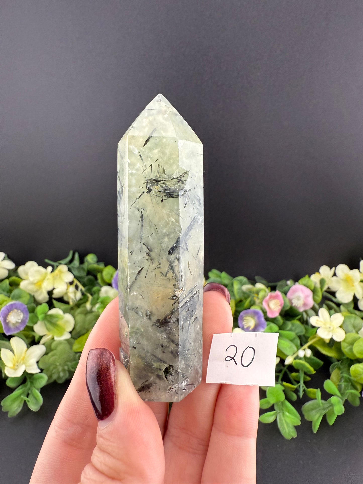 Druzy Prehnite w/ Epidote Inclusions Towers