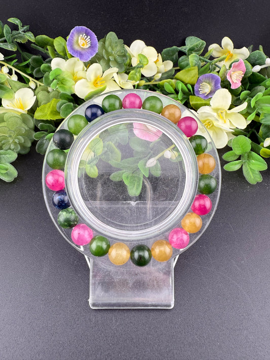 8mm Multi-Colored Onyx Bracelet