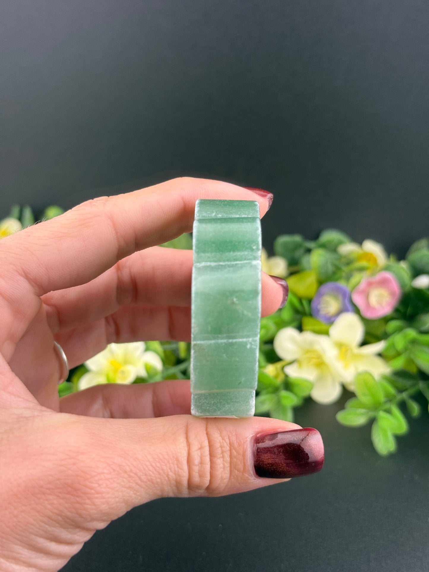 Green Aventurine Lucky Clover Carving