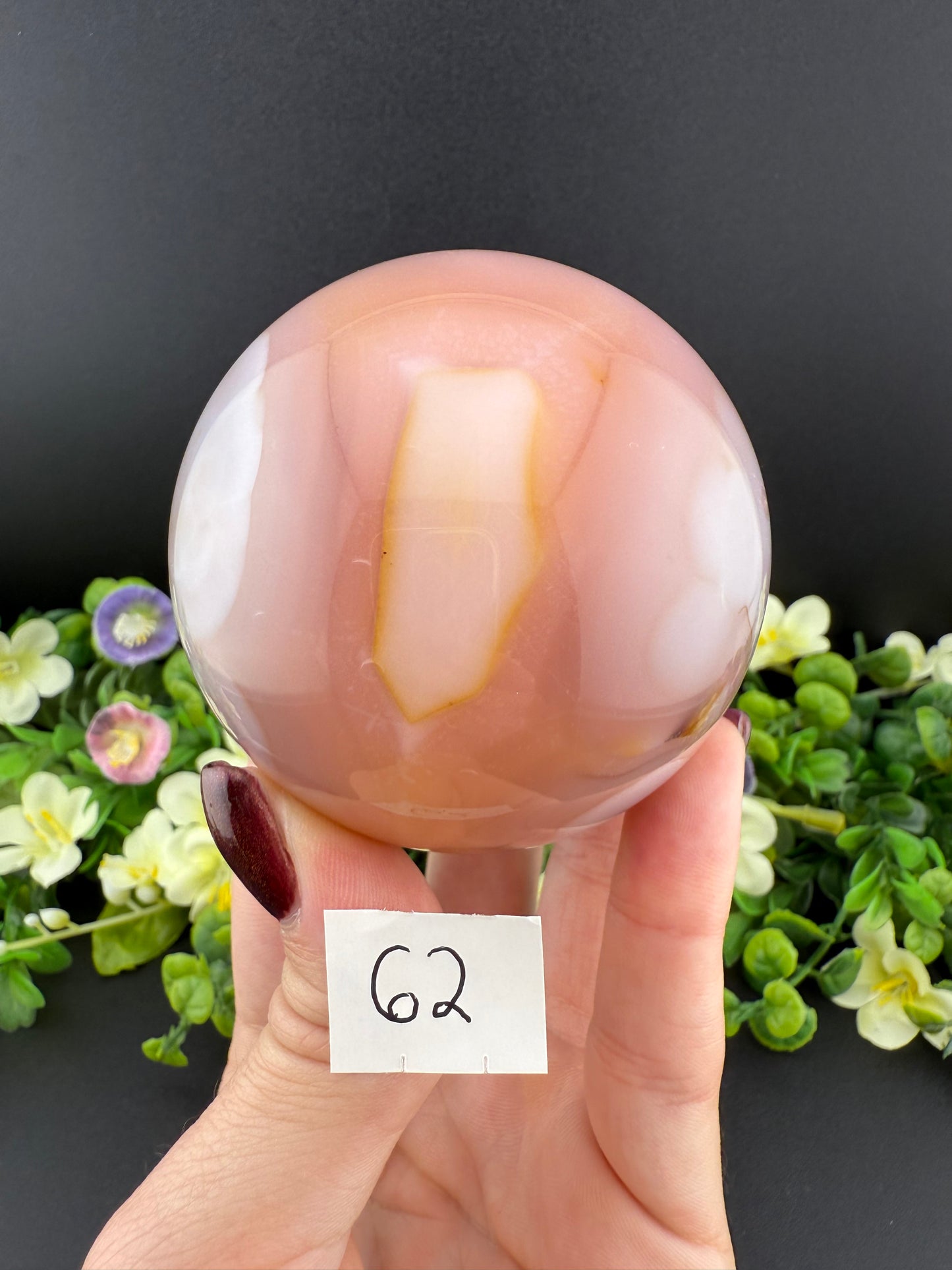 Pink Jelly Agate Spheres