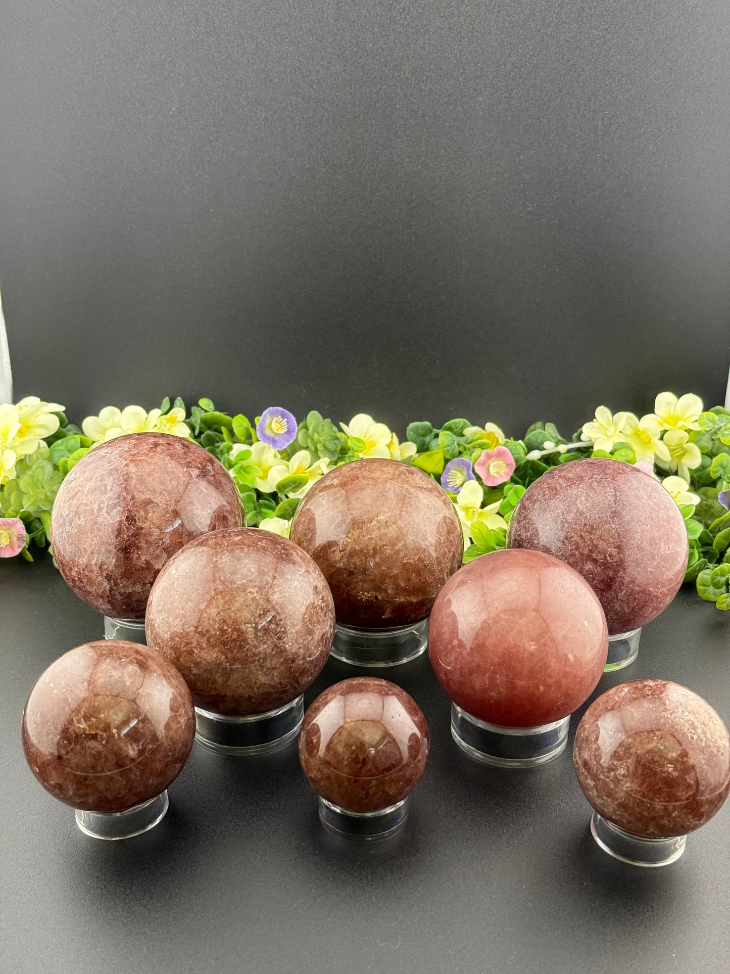 Strawberry Quartz Spheres