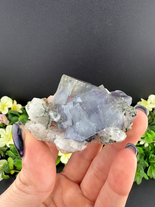YGX Fluorite with Black Rutile Inclusions