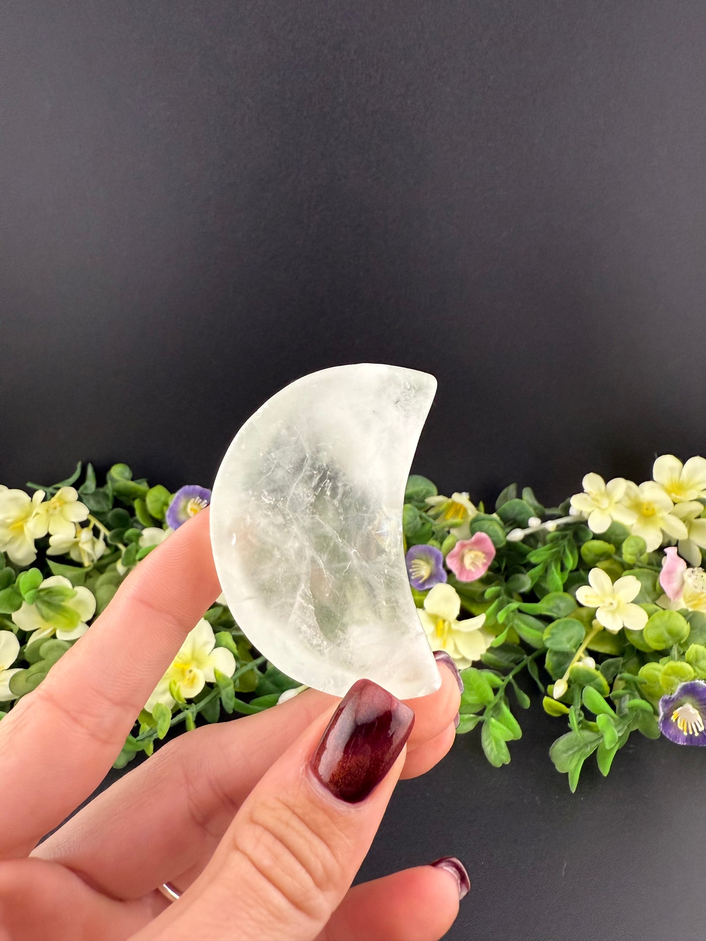 Clear Quartz Moon Bowl