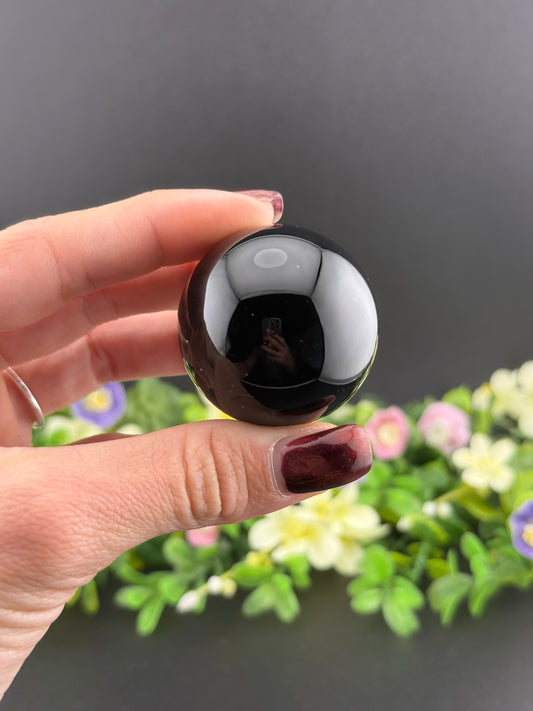 Small Black Obsidian Sphere