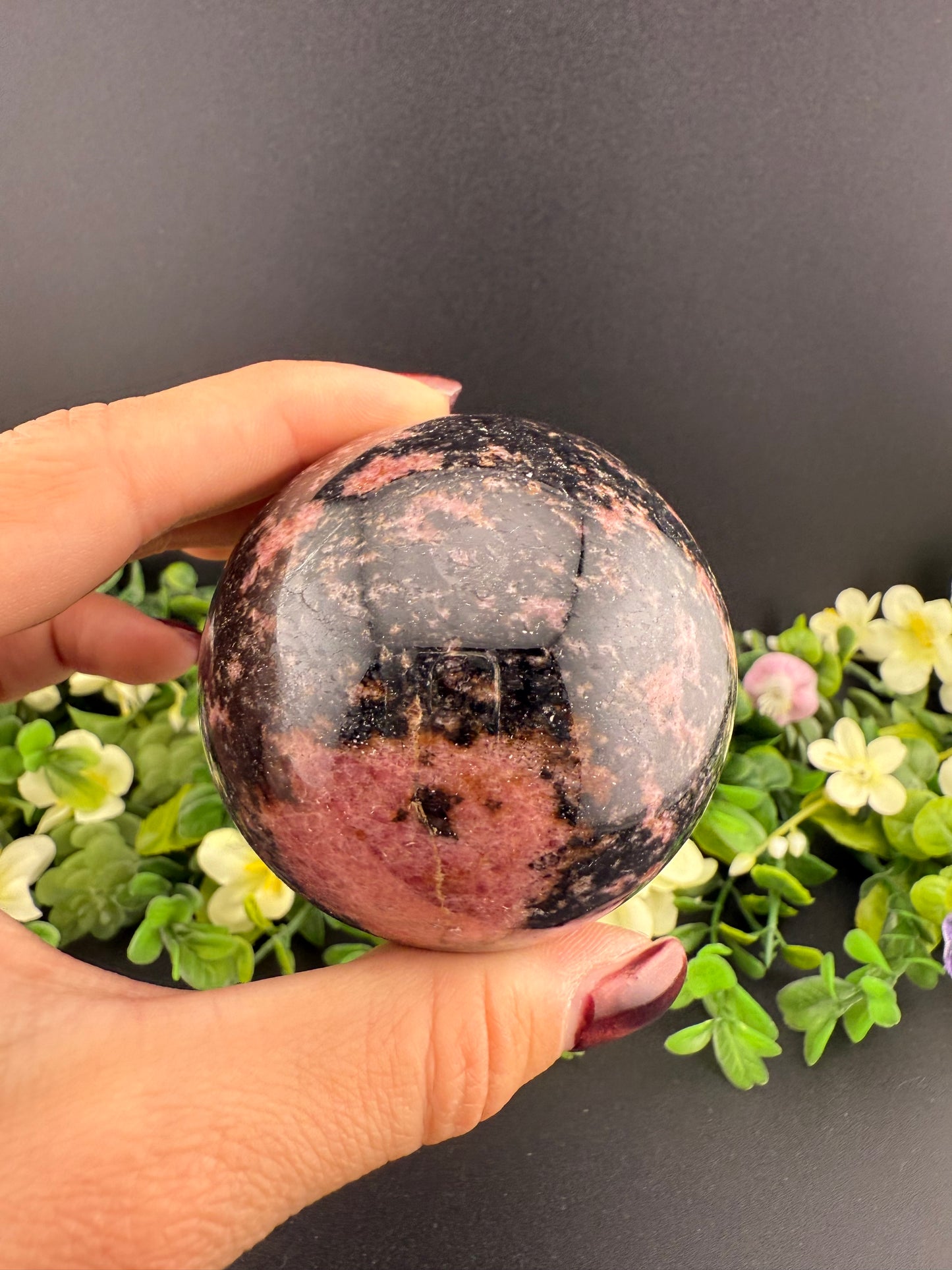 Rhodonite Sphere