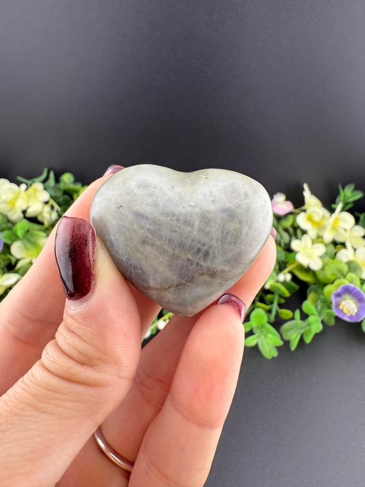 Small Sunset Labradorite Heart