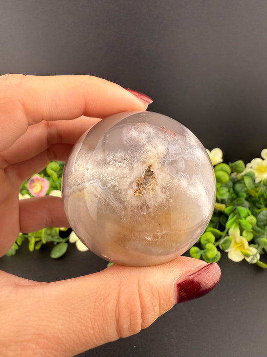 Druzy Flower Agate Sphere