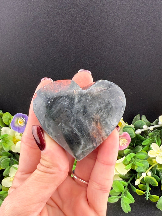African Bloodstone Heart