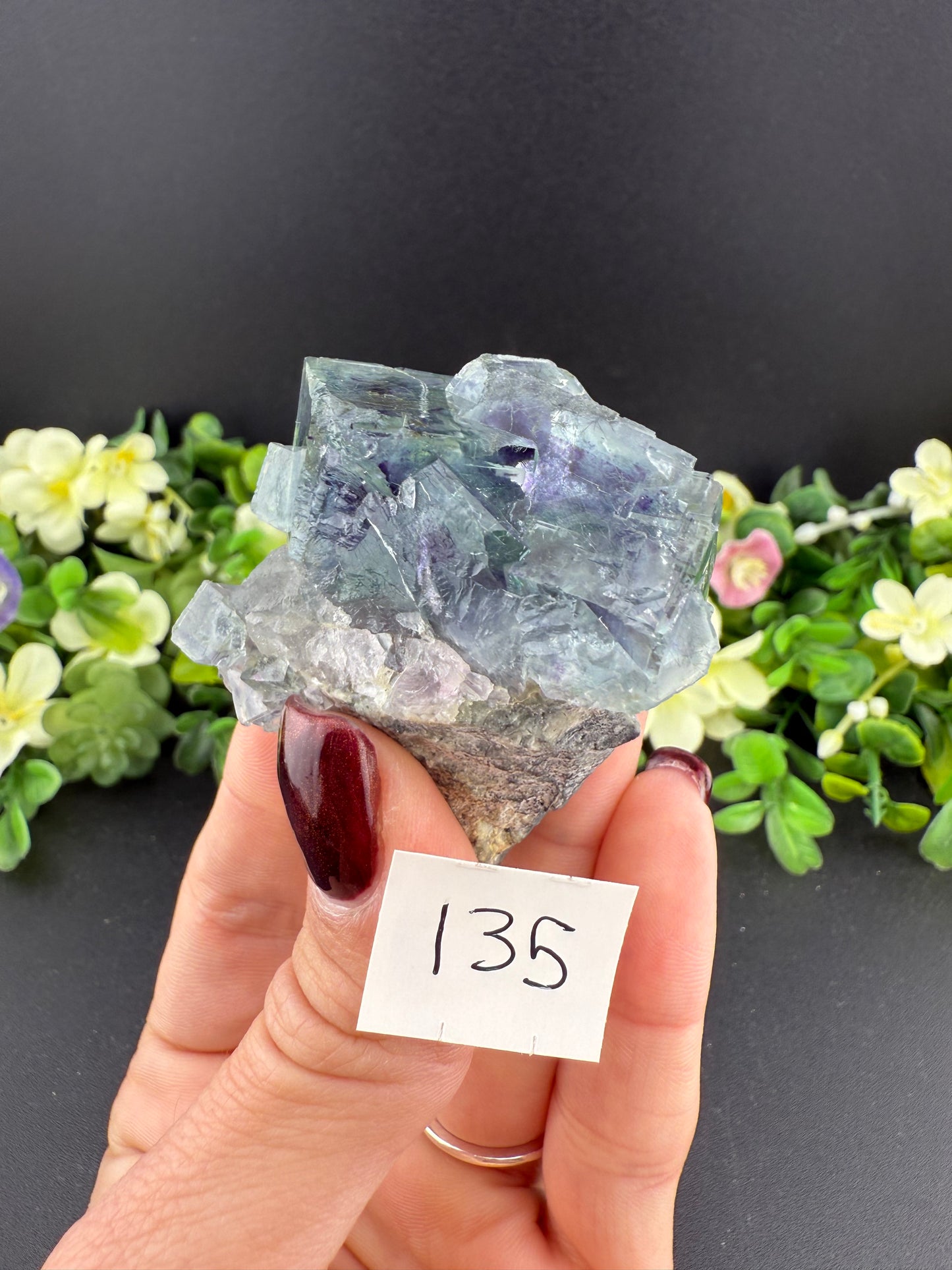 Yindu Fluorite with Bismuthinite Inclusions