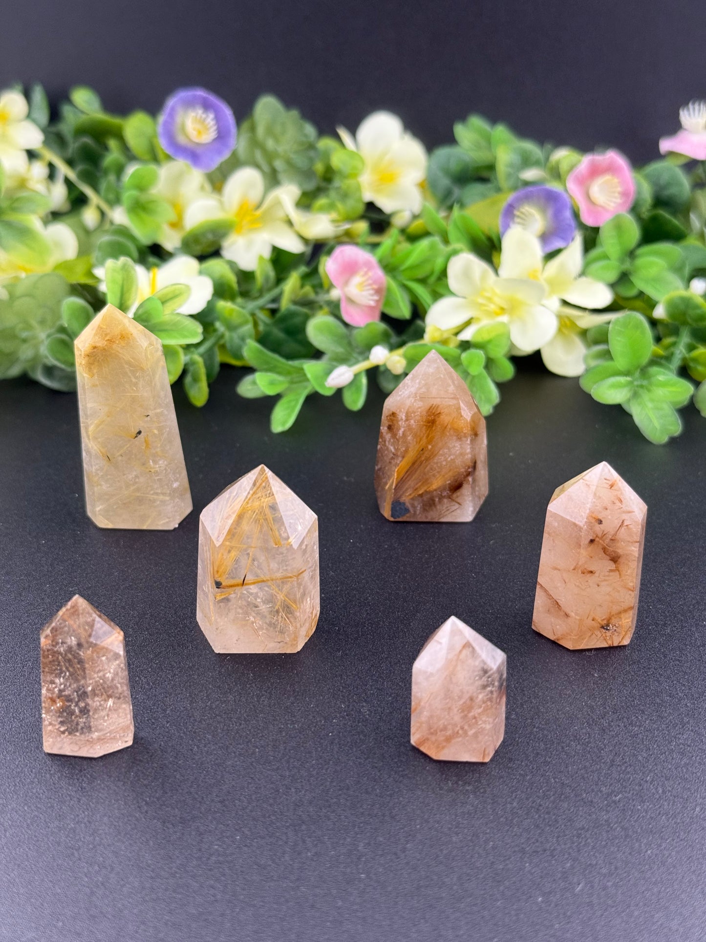 Small Golden Rutile Towers