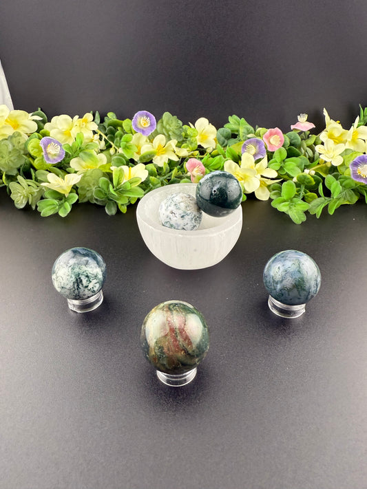 Small Moss Agate Sphere