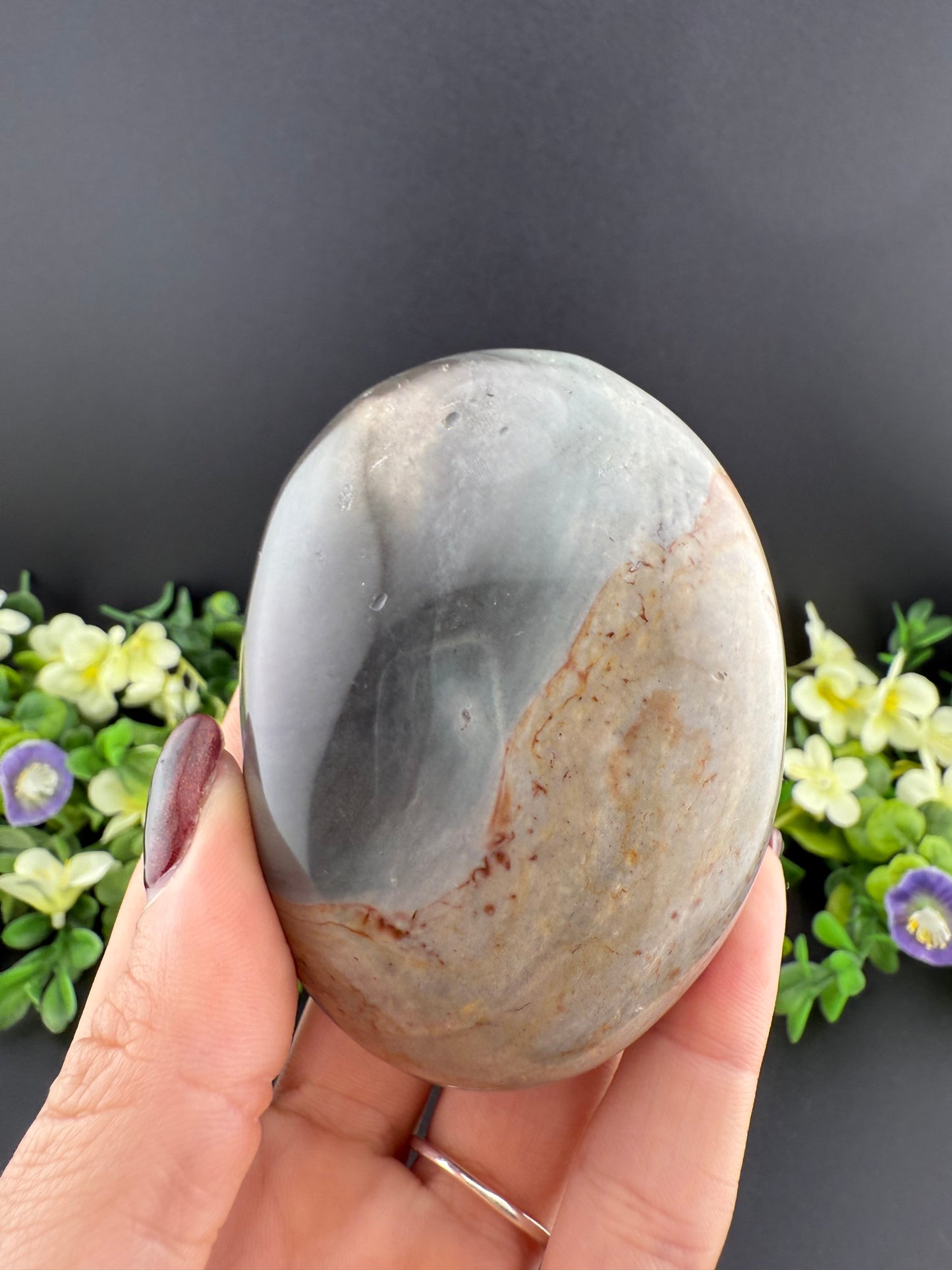 Large Polychrome Jasper Palmstone