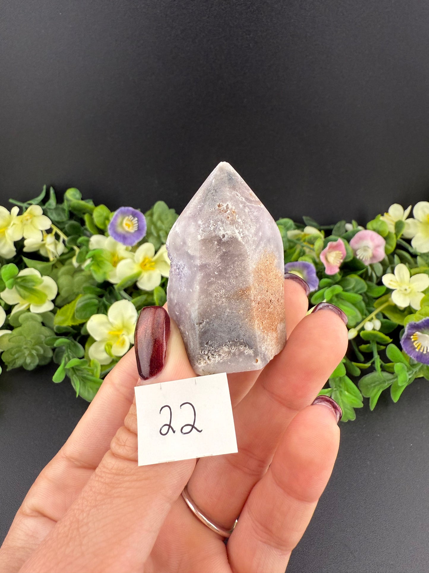 Druzy Pink Amethyst w/ Amethyst Towers