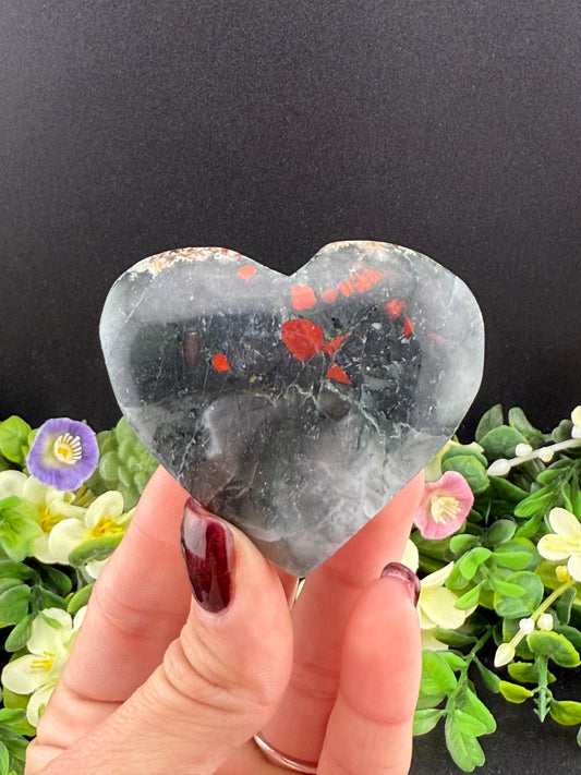 African Bloodstone Heart