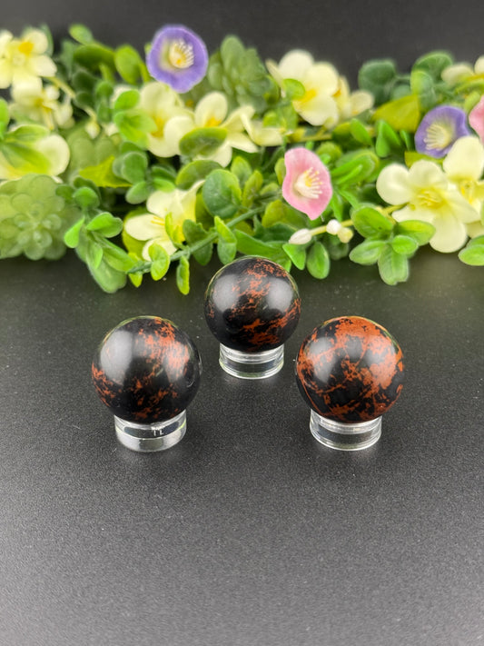 Small Mahogany Obsidian Spheres [Intuitively Chosen]