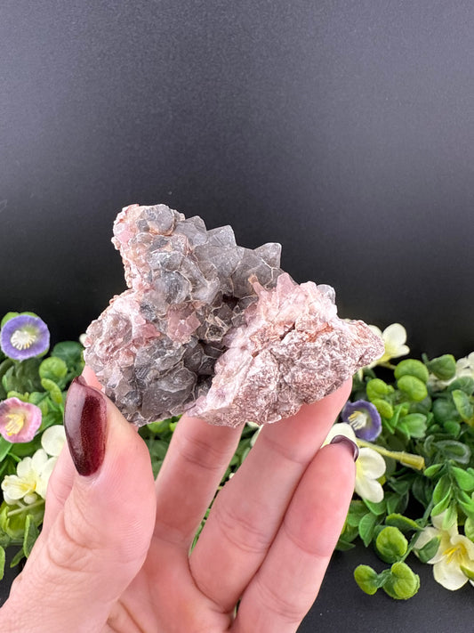 Pink Amethyst w/ Calcite Inclusions (Rare)