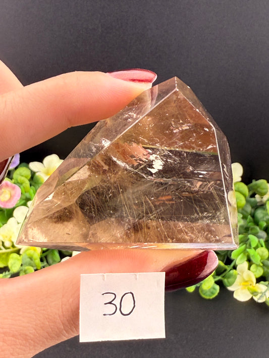 Quartz Freeforms w/ Gold Rutile Inclusions