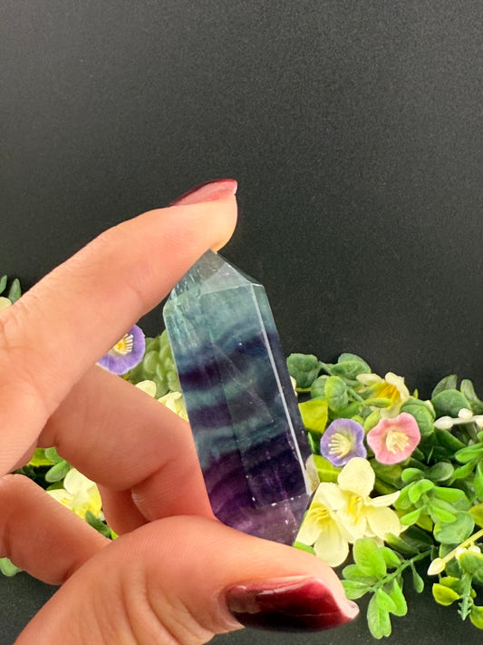 Small Rainbow Fluorite Double Points [Intuitively Chosen]