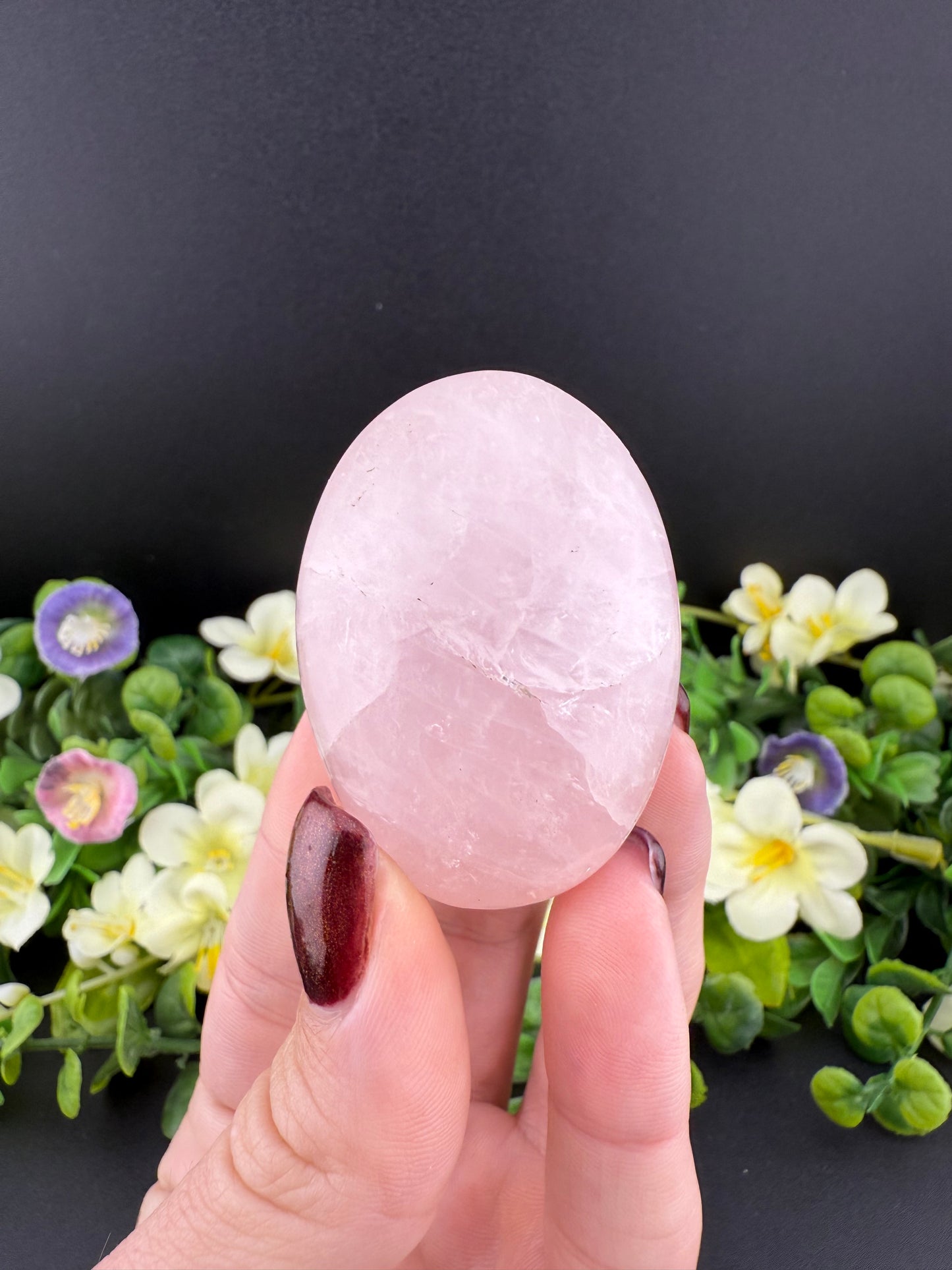 Small Rose Quartz Palmstone