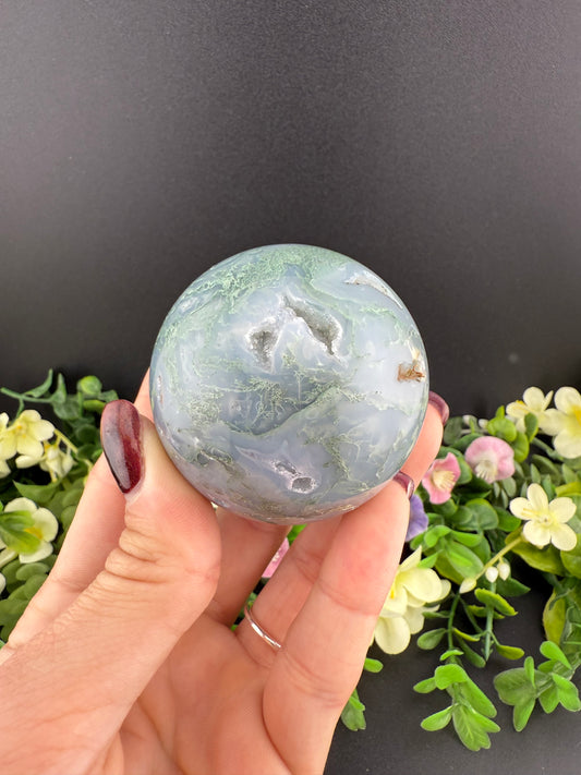 Blue Moss Agate Sphere