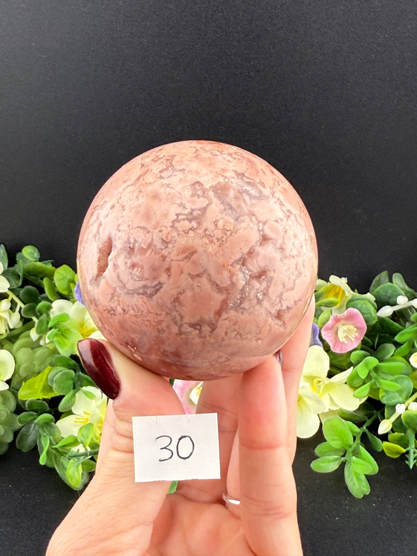 Pink “Cotton Candy” Agate Spheres