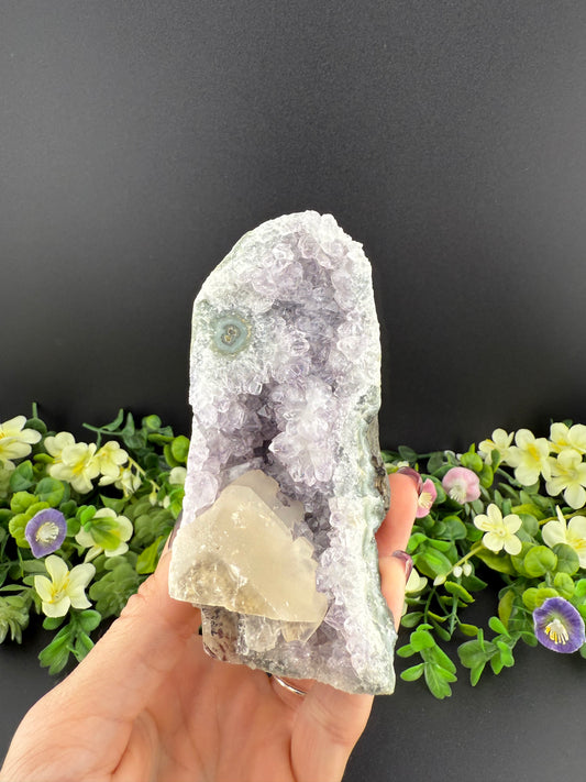 Amethyst w/ Apophyllite Cut Base