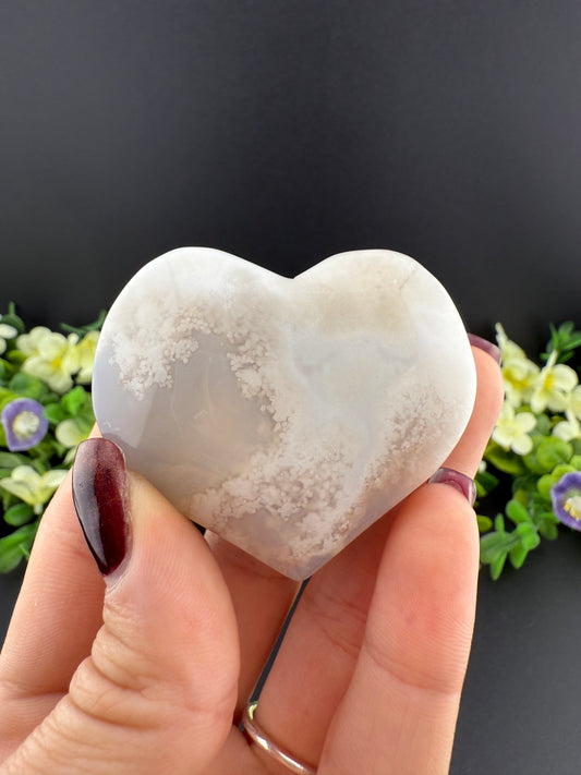 Flower Agate Heart