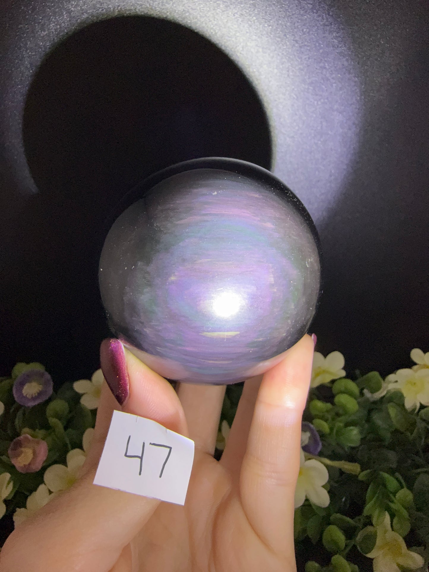 Rainbow Obsidian Spheres