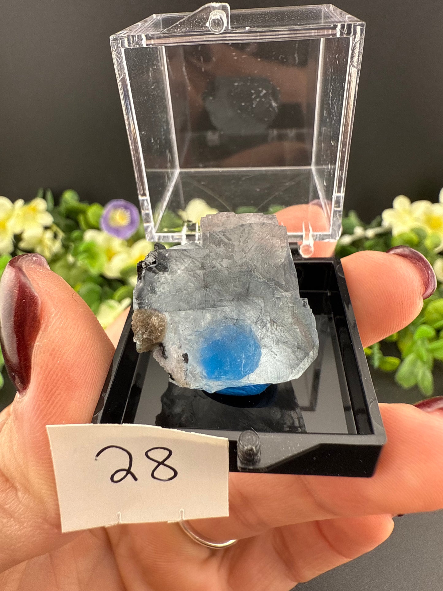 YGX Fluorite with Bismuthinite Inclusions