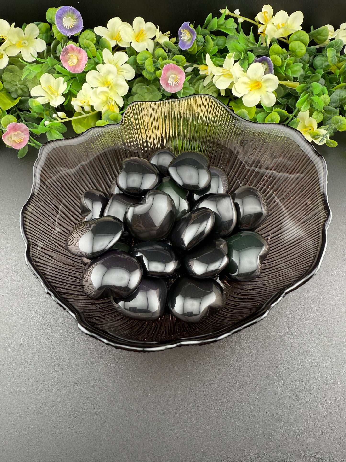 Small Rainbow Obsidian Hearts {Intuitively Chosen}