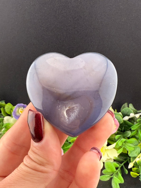 Druzy Agate Heart