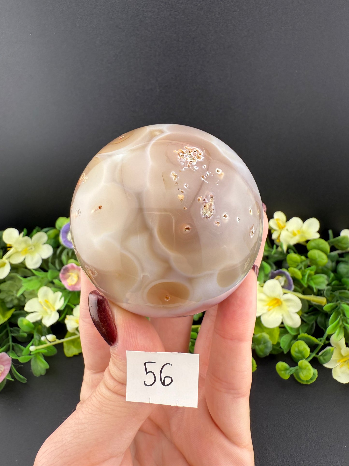 Pink Jelly Agate Spheres
